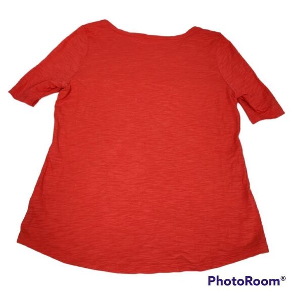 Talbots Petite Crochet Lace Yoke T-shirt - Picture 3 of 6